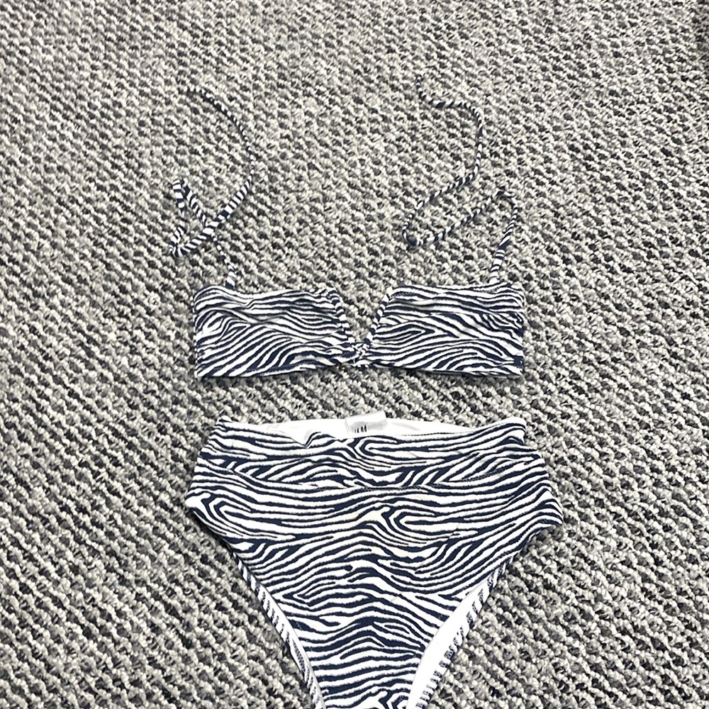 H&M Zebra print bathing suit